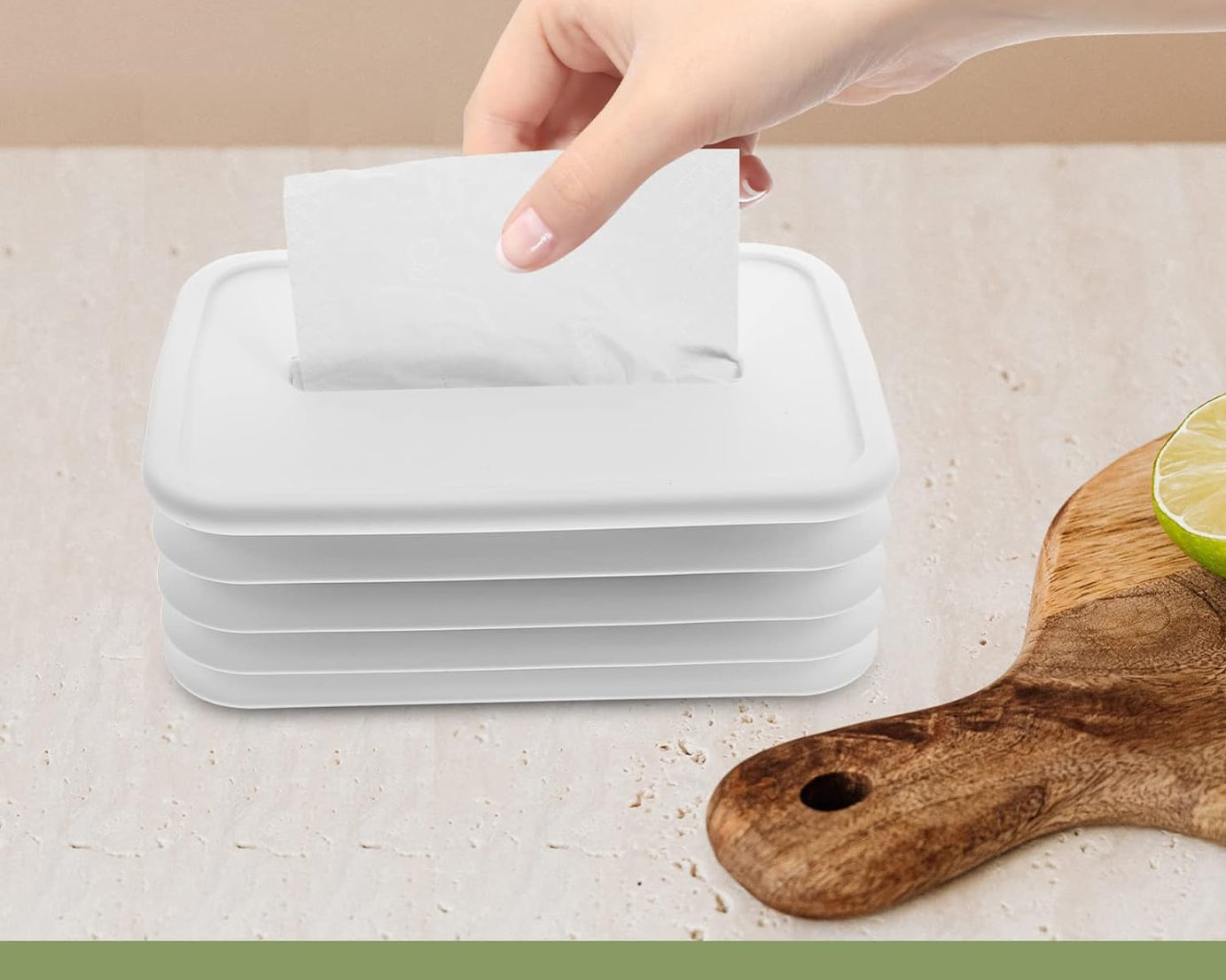 Tissues Holder Silicone Simple Tissue Box Tissues Cylinder Tissues Cube Box Tissue Holder for Bathroom Office Car Bedroom for Bathroom Room Office Car