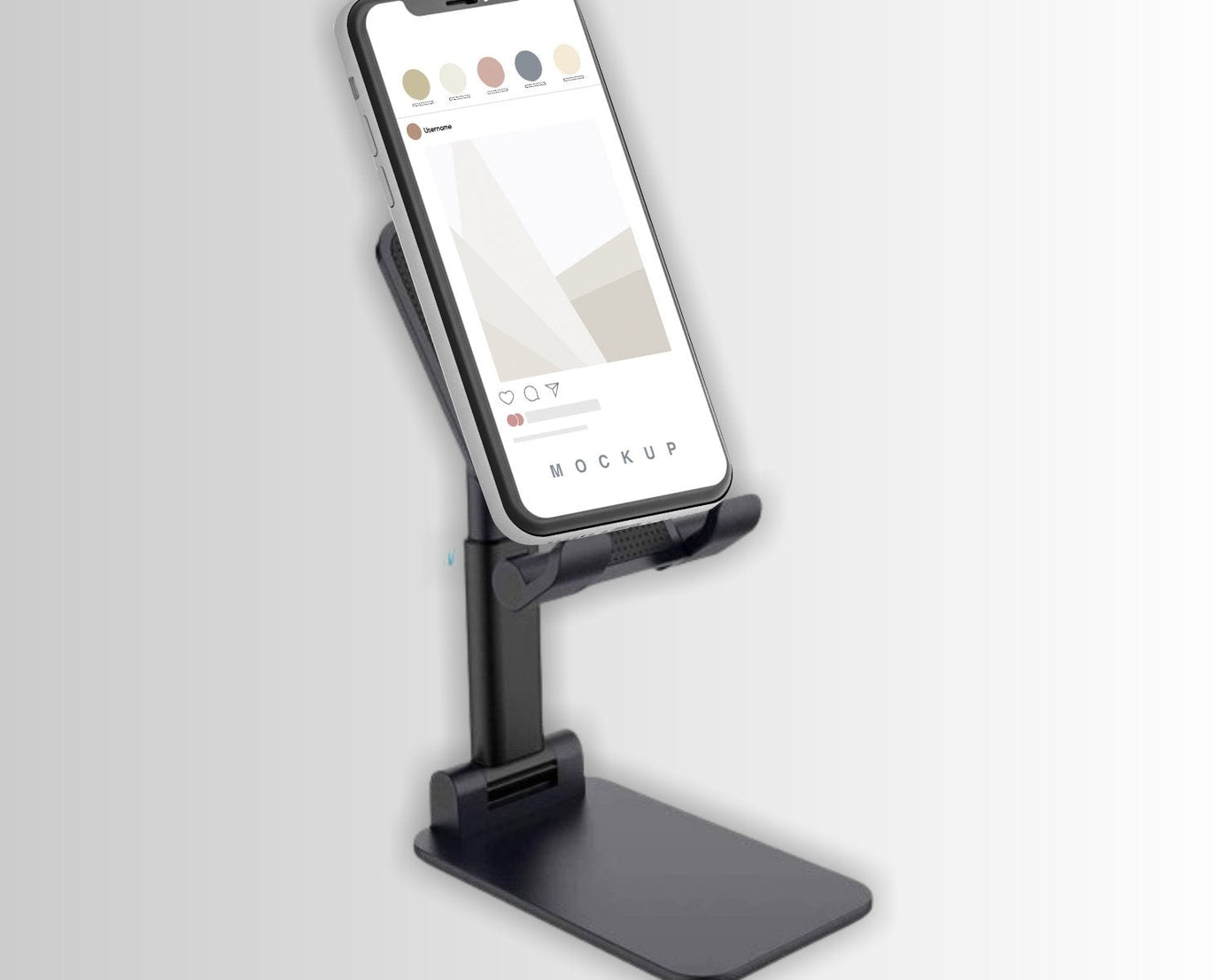 Adjustable mobile holder for comfortable viewing angles