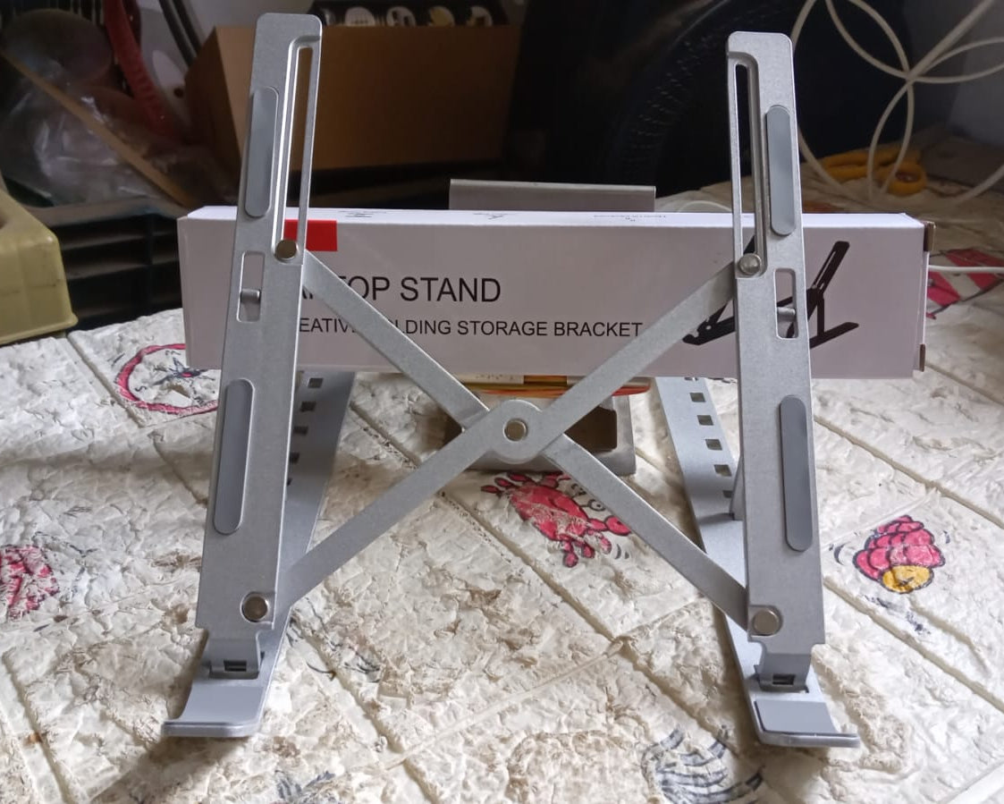 Laptop Stand for Desk | Metal Portable Laptop Stand, with 6 Adjustable Angles | Laptop Riser, Phone, and Tablet Stand | Compatible for All Laptop