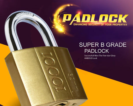 Strong padlock with key for lockers and storage units
