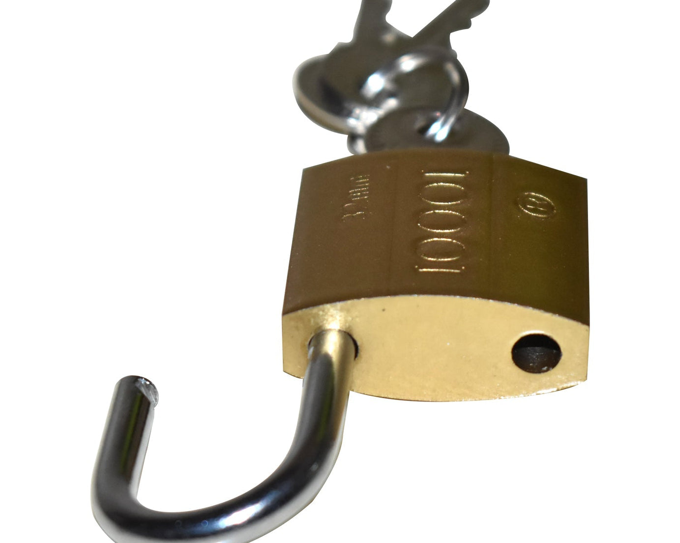 Heavy-duty padlock with key for outdoor and indoor use