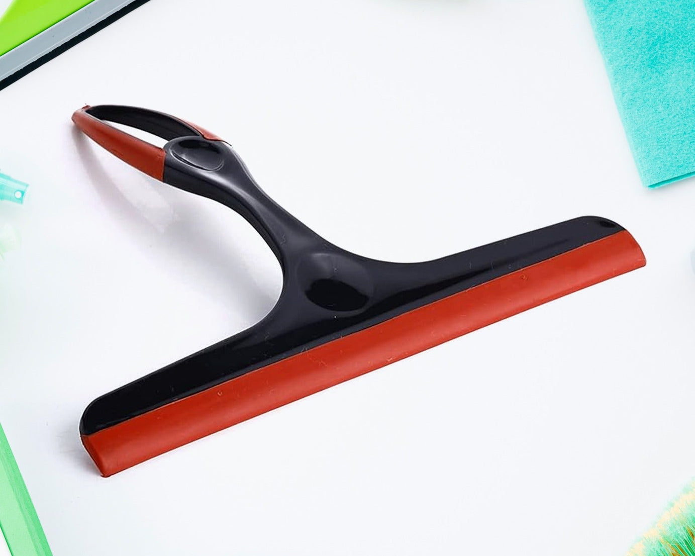 Plastic Kitchen Wiper | Ideal for Kitchen Platform, Windows, Glass, & Car Windshield | Silicone Head | Multicolor | Pack of 1 pc