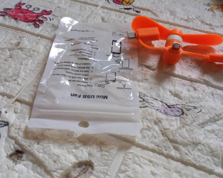 3-in-1 Mini Fan: Portable Cooling for Android, iPhone & Type-C (1 Pc)