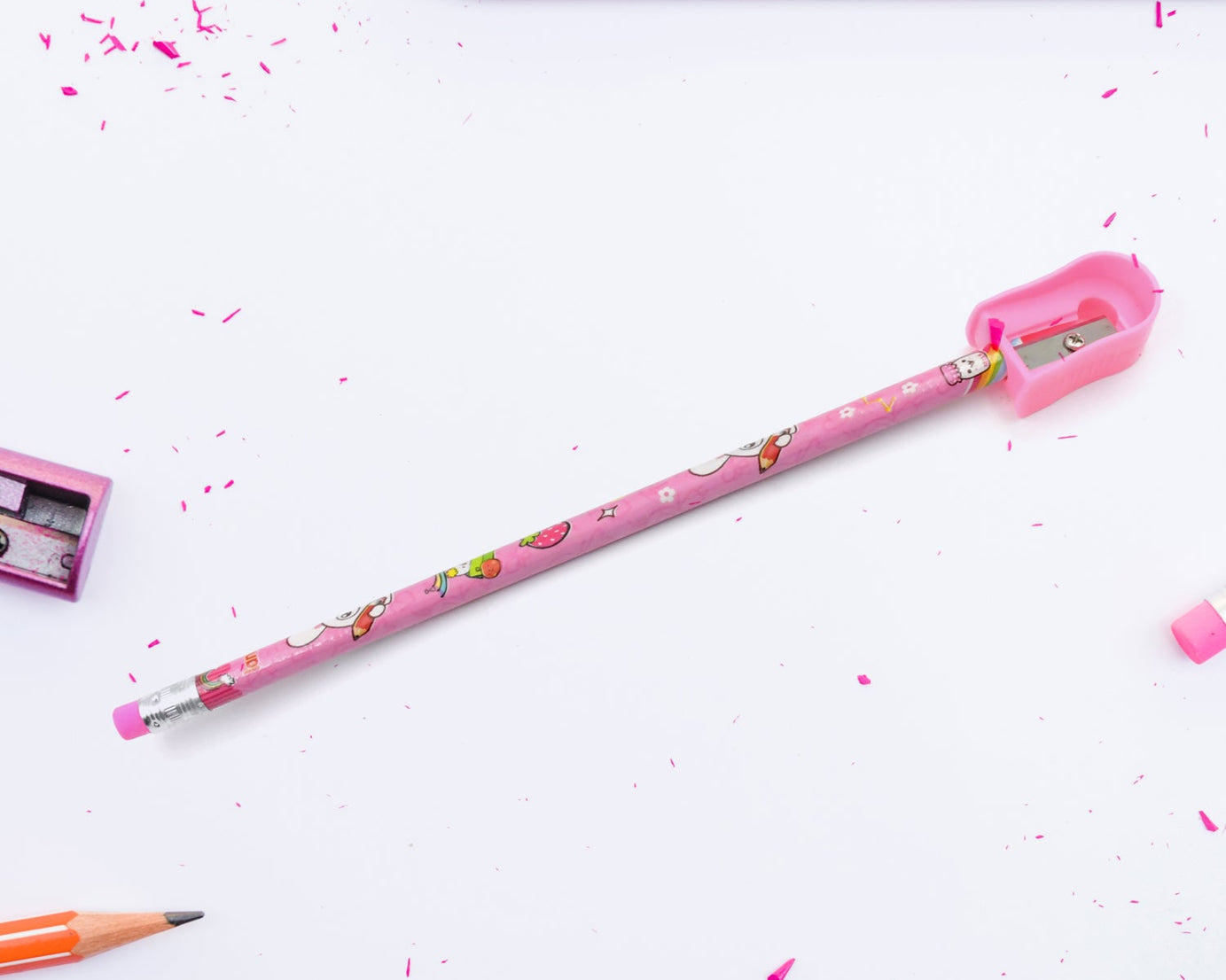 Kids' Stationery Kit: Wooden Pencils, Sharpener, Eraser, Diary (8 Pc Set)