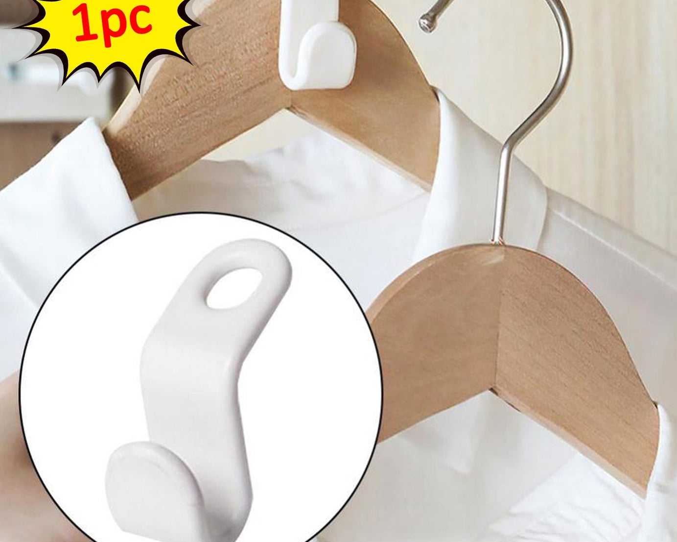Plastic hanger with non-slip feature.