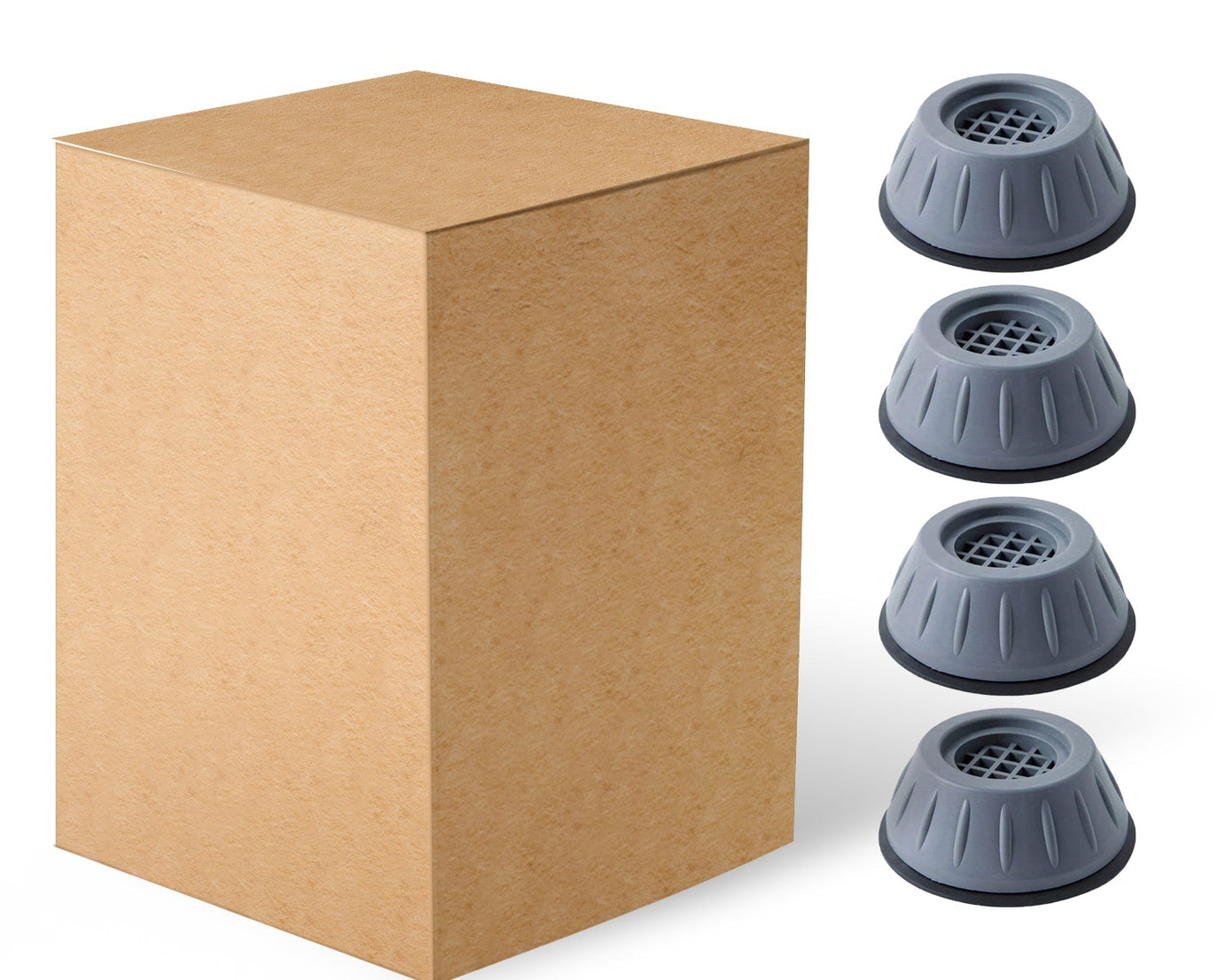 Shock-absorbing machine leveling feet for furniture