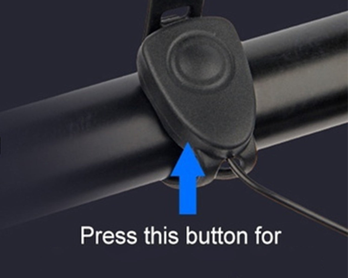 Horn and LED light on bike.