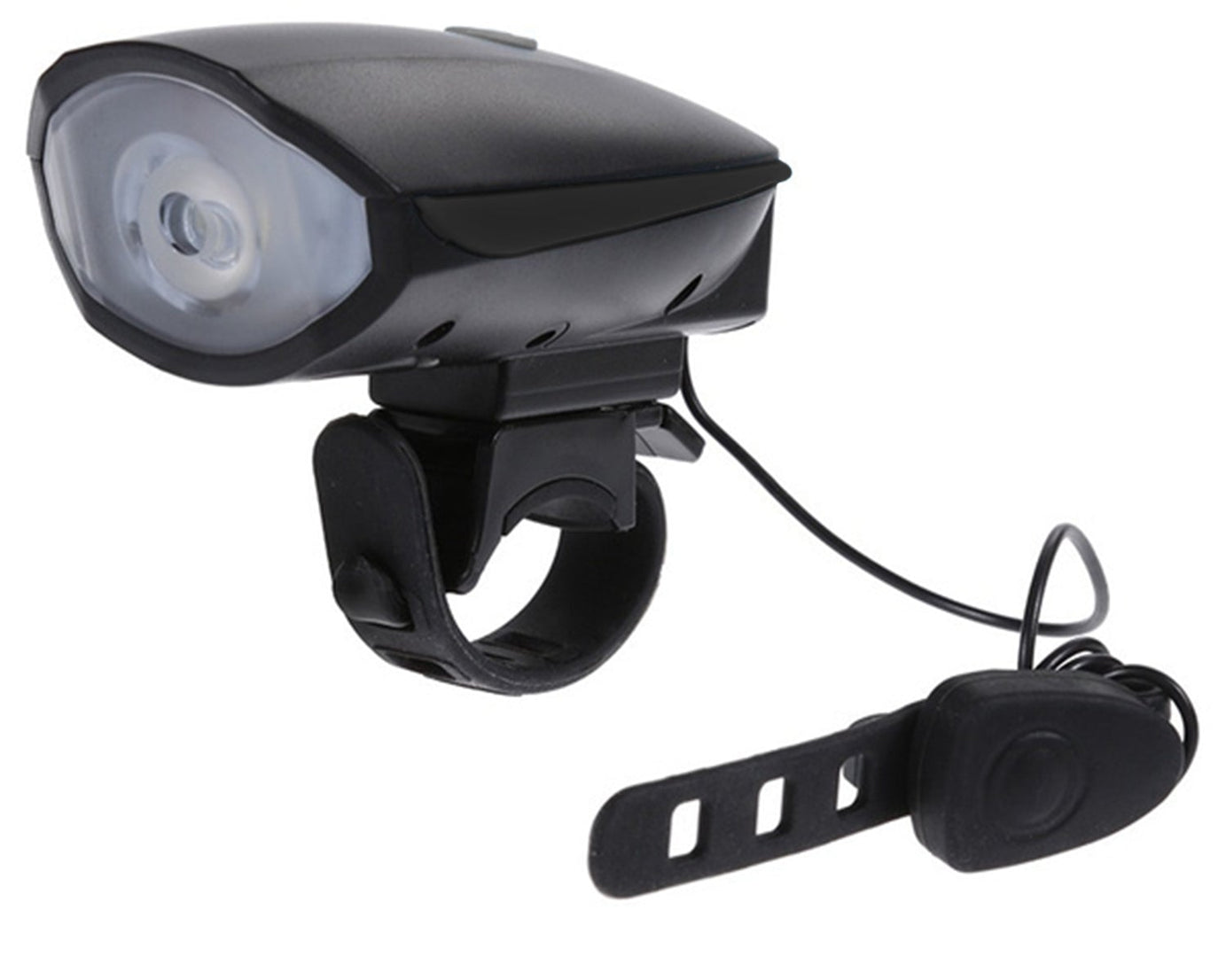 Bicycle horn with LED light.