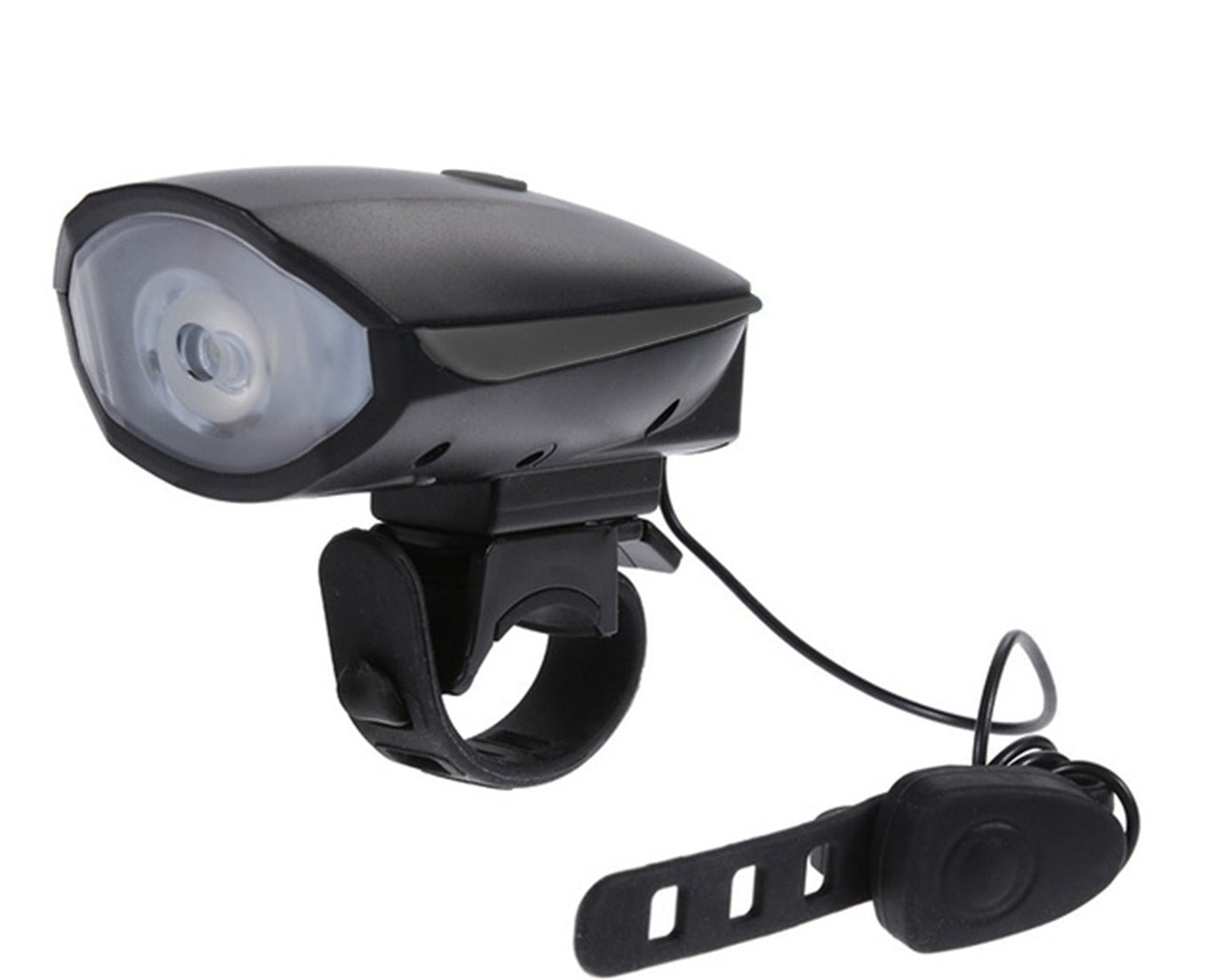 Horn with LED light, close-up.