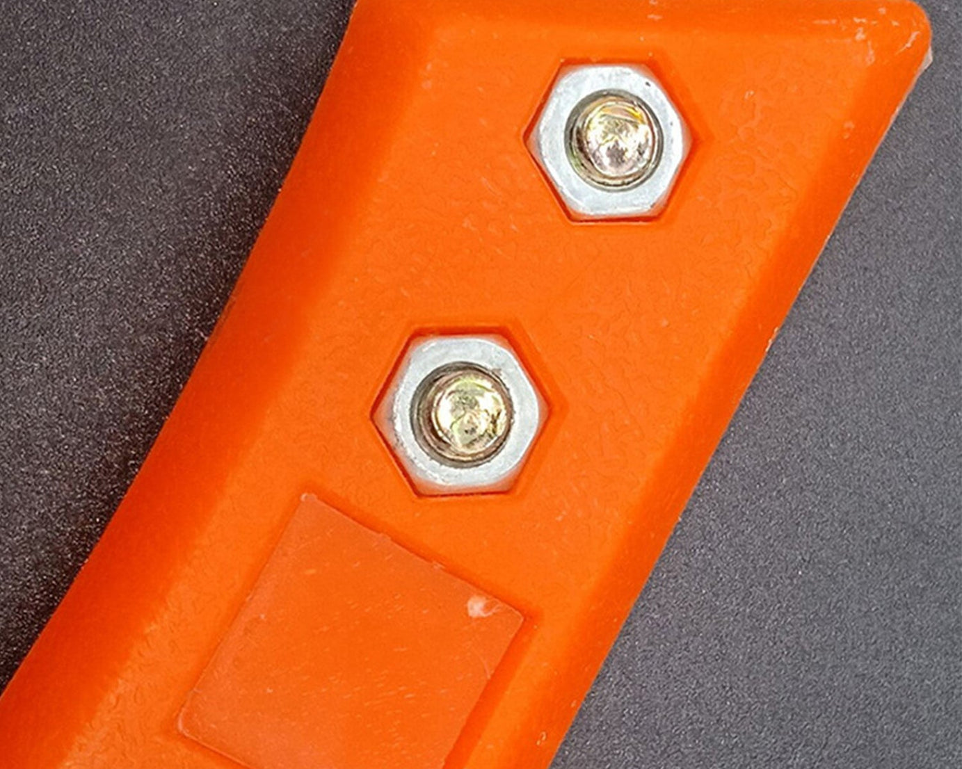 Saw on work surface.