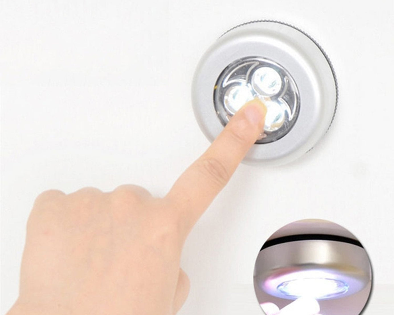 LED stick light, mounted on wardrobe.