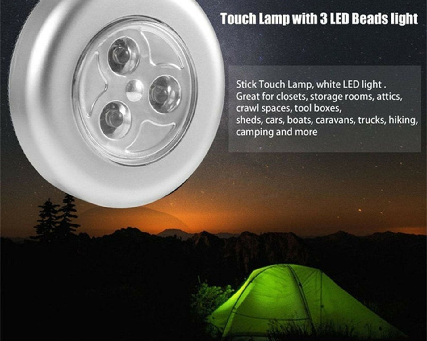 LED stick light, detailed view.