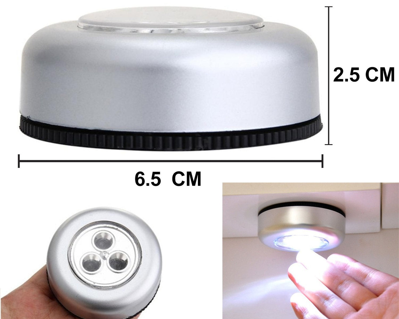 LED light, touch-activated, detailed view.