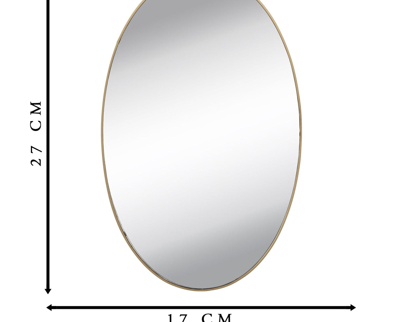 Oval Frame Less Mirror Wall Sticker for Dressing