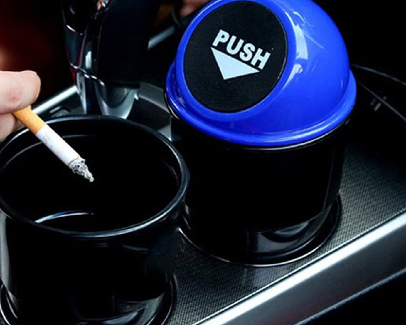 Car trash bin holder with secure fit and easy access