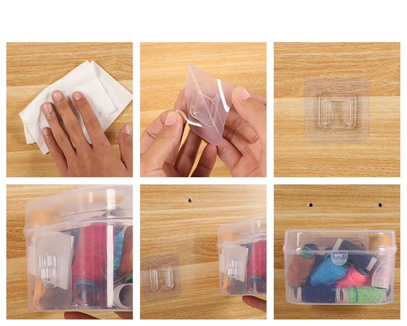 Heavy duty adhesive hooks, 20-pack, perfect for organizing and storage.