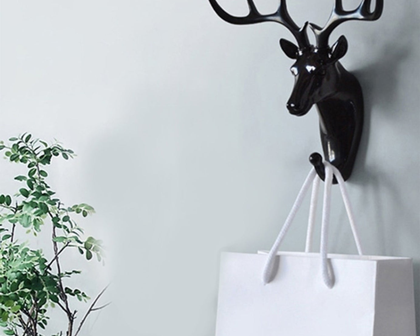 self-adhesive deer head hook for wall or door