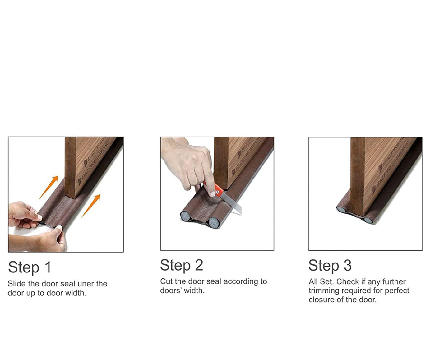 Twin draft stopper for blocking cold air and dust