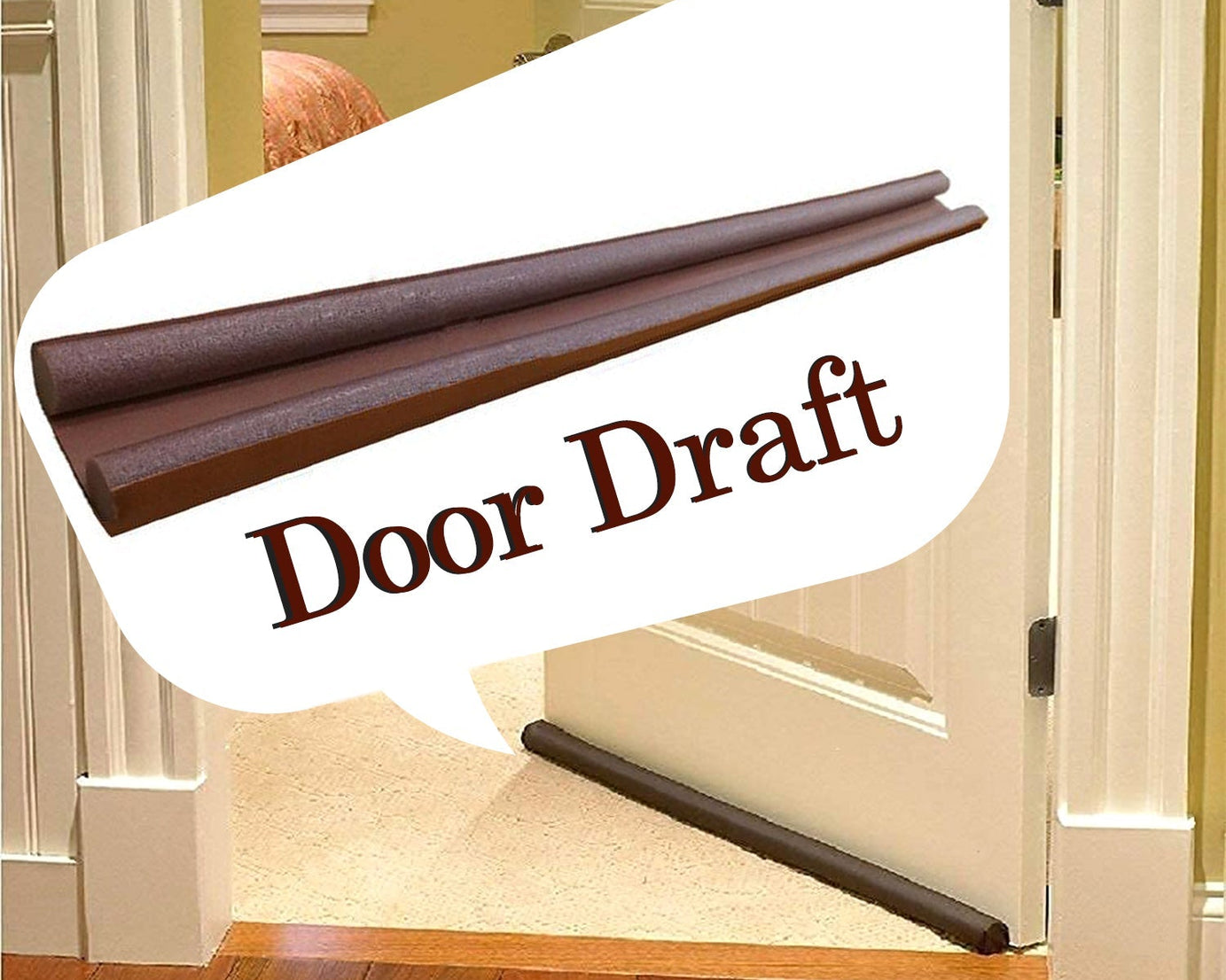 Draft stopper for doors and windows, double-sided design