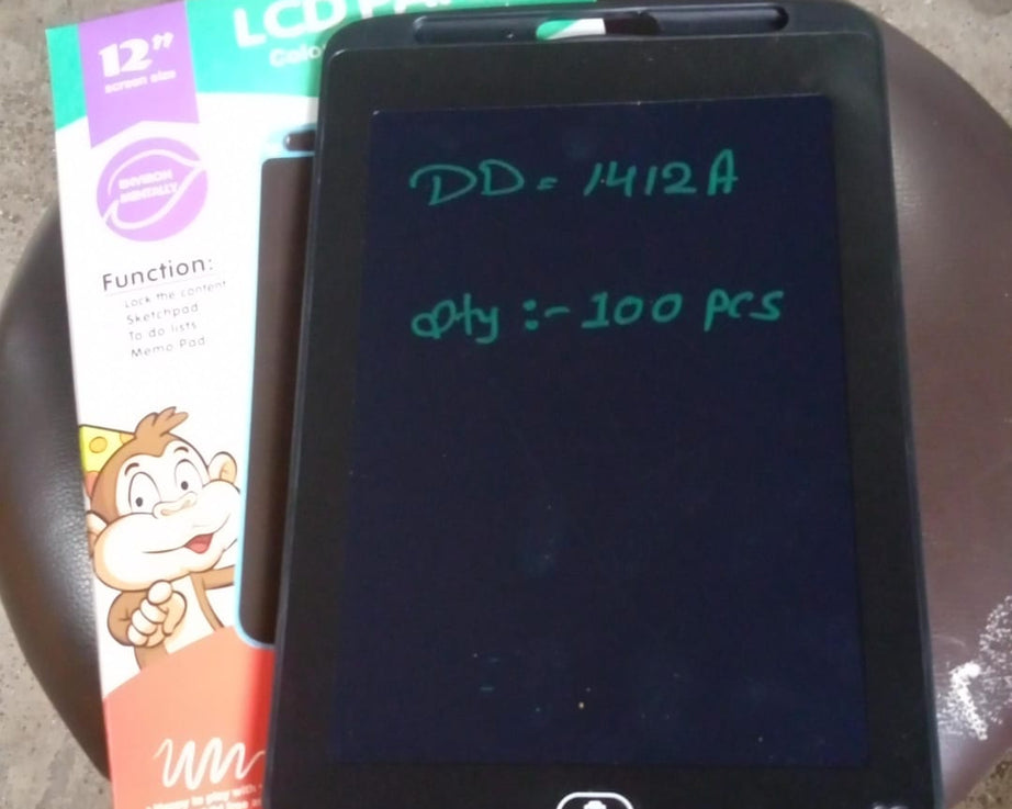 Portable LCD Writing Board Slate Drawing Record Notes Digital Notepad with Pen Handwriting Pad Paperless Graphic Tablet for Kids 12 inch