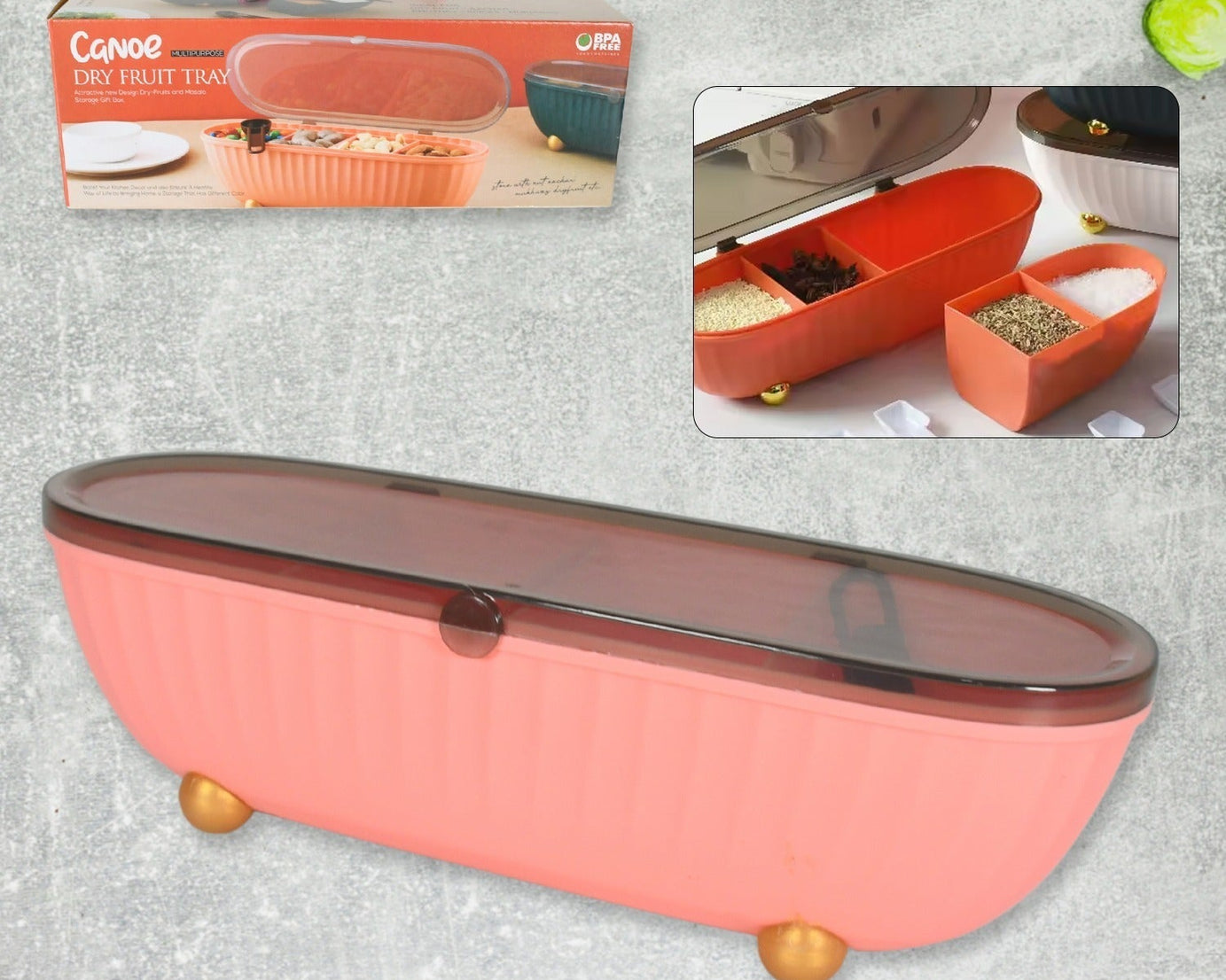 8255 Spice Bottle Spice Jar Durable Spice Seasoning Box, Jar Food Grade Spoon Seasoning Case for Kitchen / Dry fruit Tray (1 Pc)