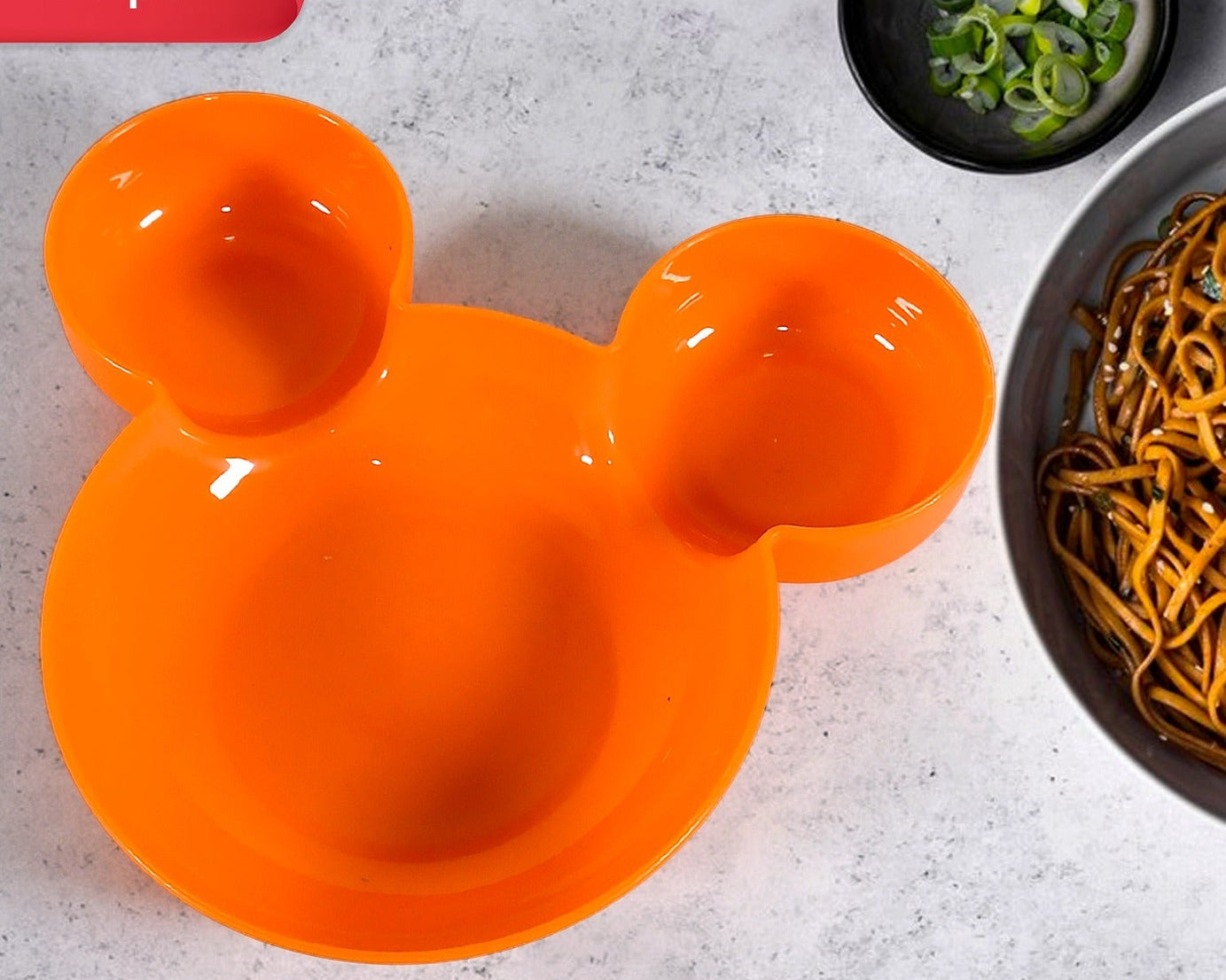 Mickey Mouse Shape Plates for Kids, BPA Free, & Unbreakable Children’s Food Plate, Kids Bowl, Fruit Plate, Baby Cartoon Bowl Plate, Tableware (1 Pc)