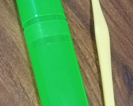 2 in 1 Soft Toothbrush and Tongue With Toothbrush Cover Cleaner Scraper for Men and Women, Kids, Adults Plastic Toothbrush Cover / Case / Holder (1 Pc)