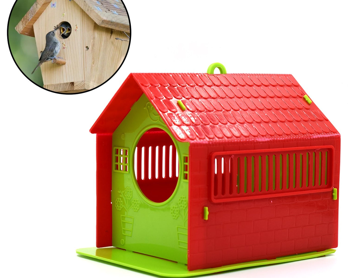 Small birdhouse with entrance hole