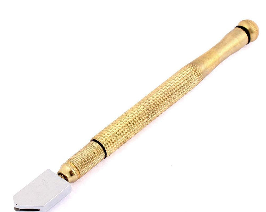 Gold metal glass cutter for precision.