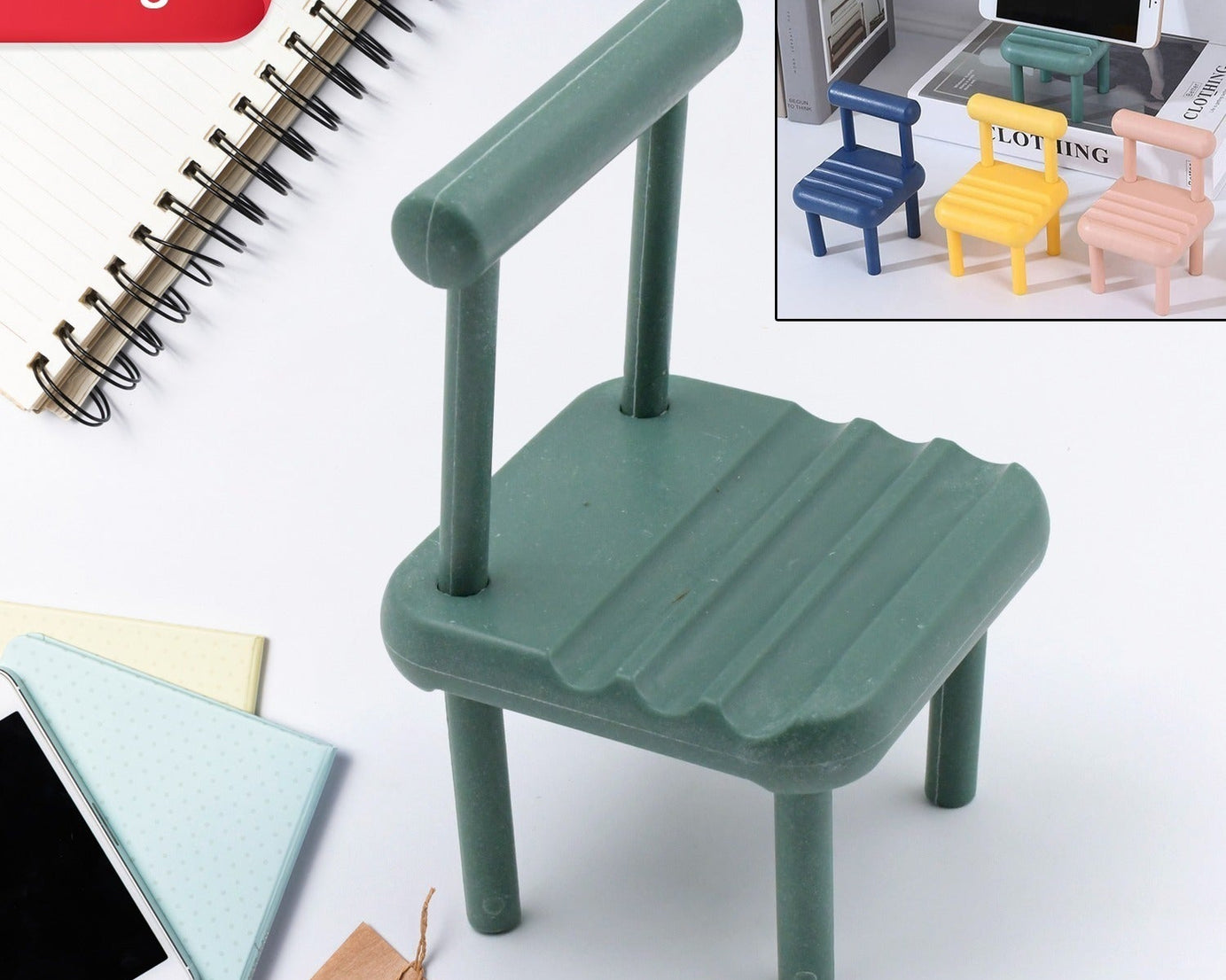 Mobile Phone Holder, Mini Chair Cell Phone Stand, Portable Smartphone Dock, Cellphone Holder for Desktop Design Compatible with All Mobile Phones (1 Pc)