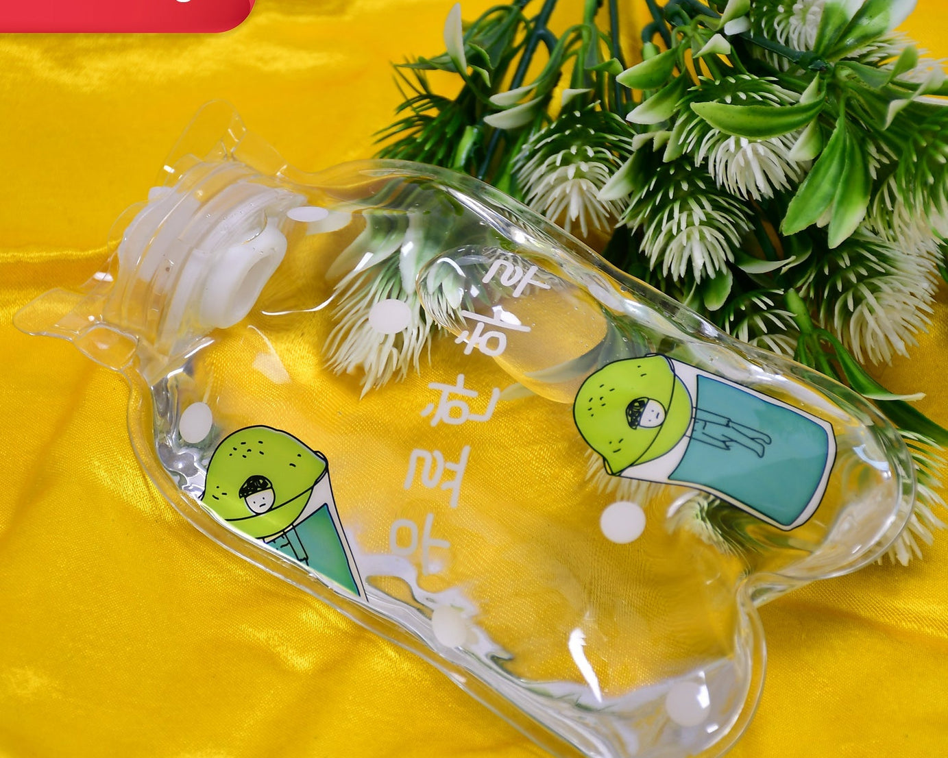 Transparent hot water bag