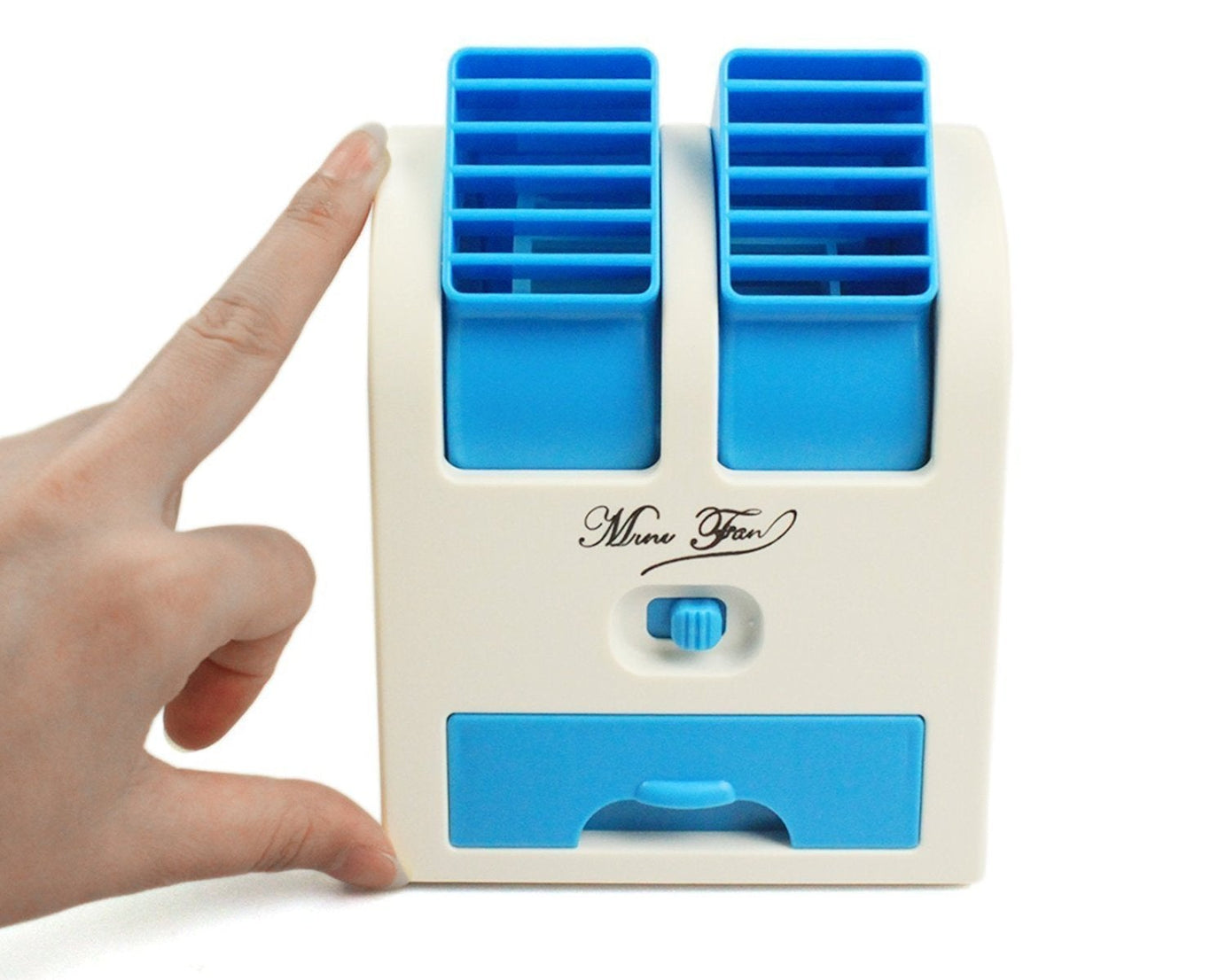 Compact bladeless air conditioner for cooling.