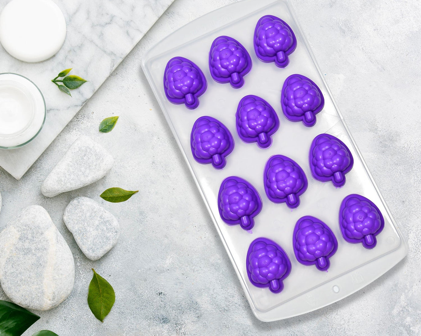 Silicone Mold Ice Cube Tray Creative Sweet Multi Type Ice Tray Buckets, Ice Cube Trays Multi Fruit Shape Ice Tray (1 Pc)