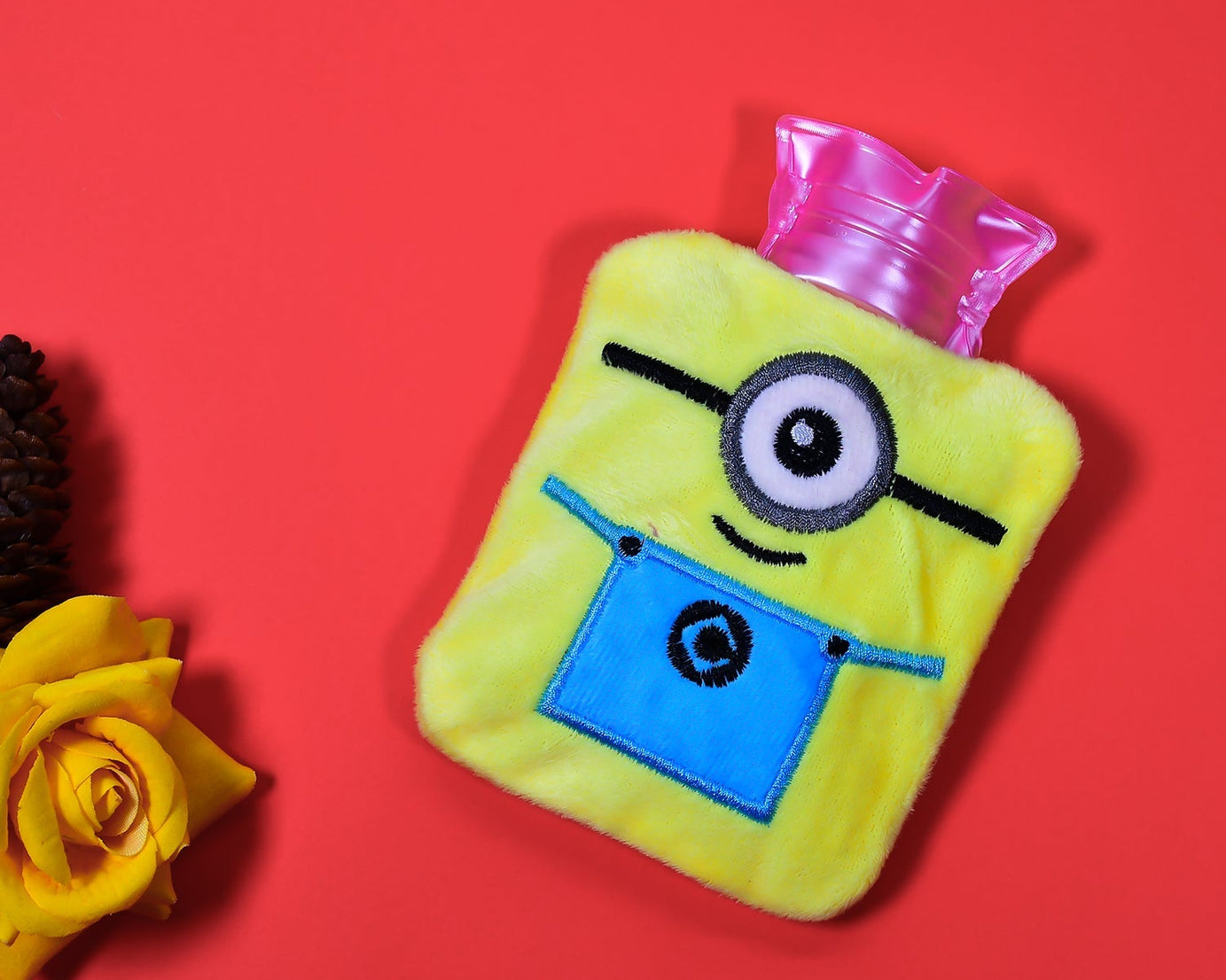 Hot water bag with Minions design for cramps and pain relief