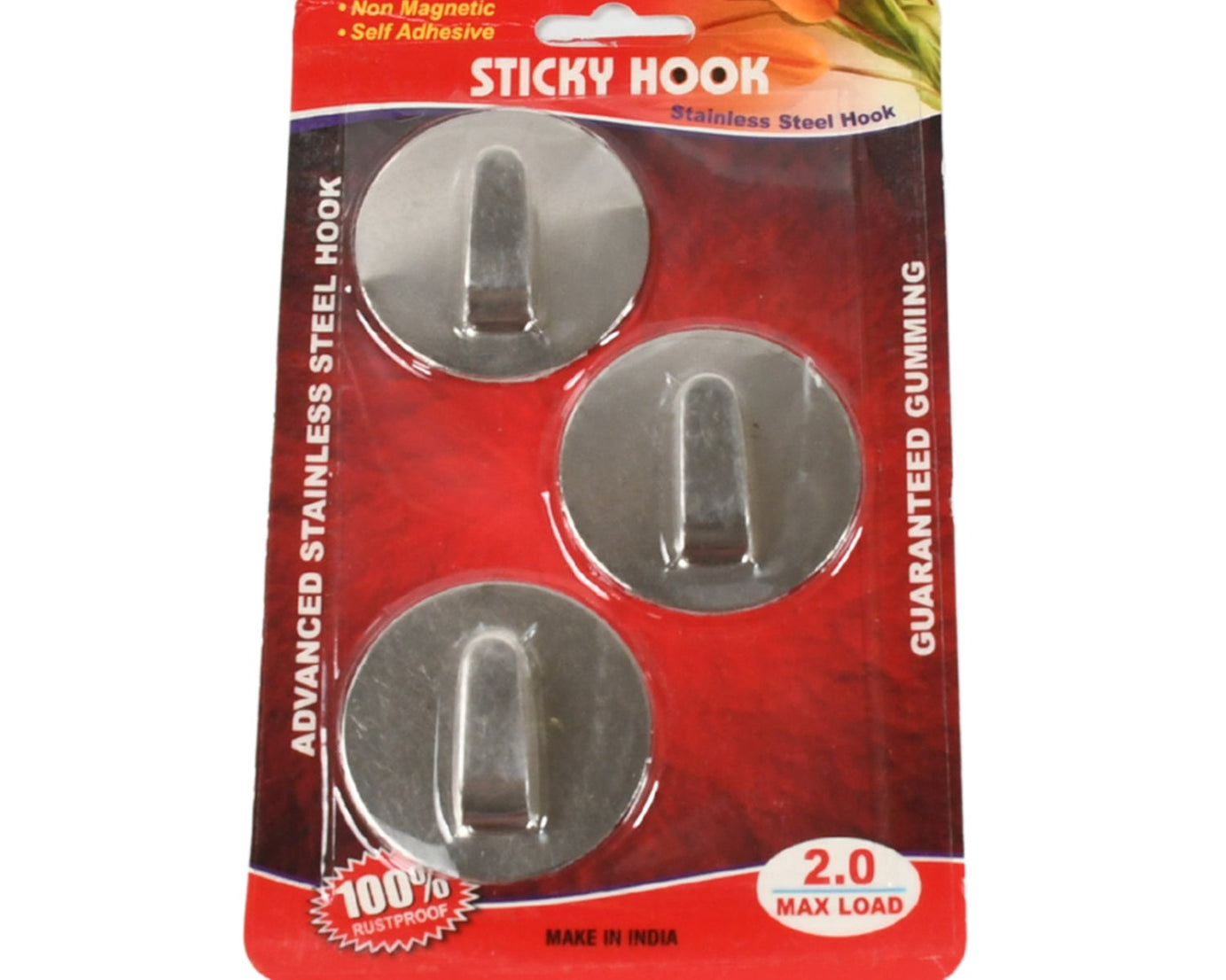 Self- Adhesive Hooks, Heavy Duty Wall Hooks Hangers Stainless Steel Waterproof Sticky Hooks for Hanging Robe Coat Towel Kitchen Bathroom and.