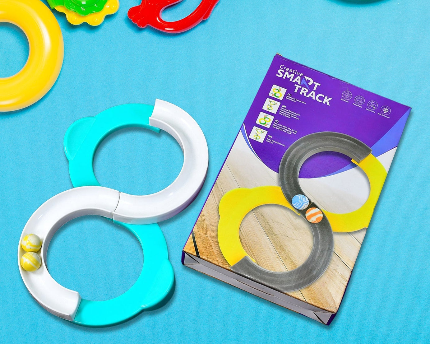 Educational construction toy set with multiple parts for imaginative building