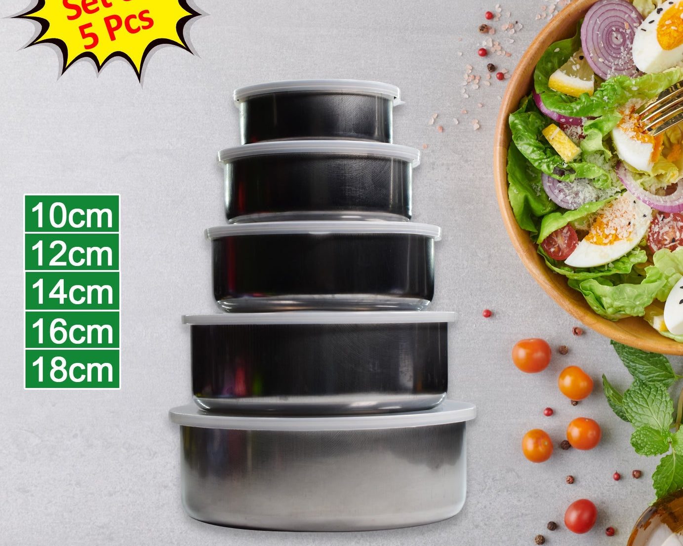 Airtight stainless steel lunch box with leak-proof seal