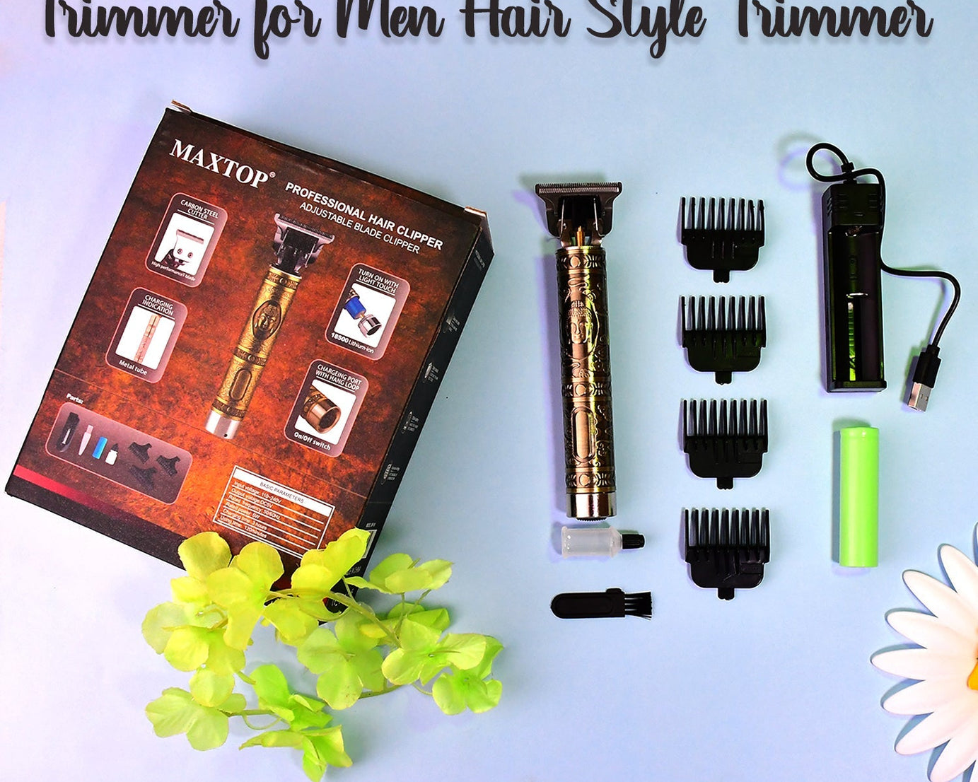 Hair clipper and shaver with adjustable settings