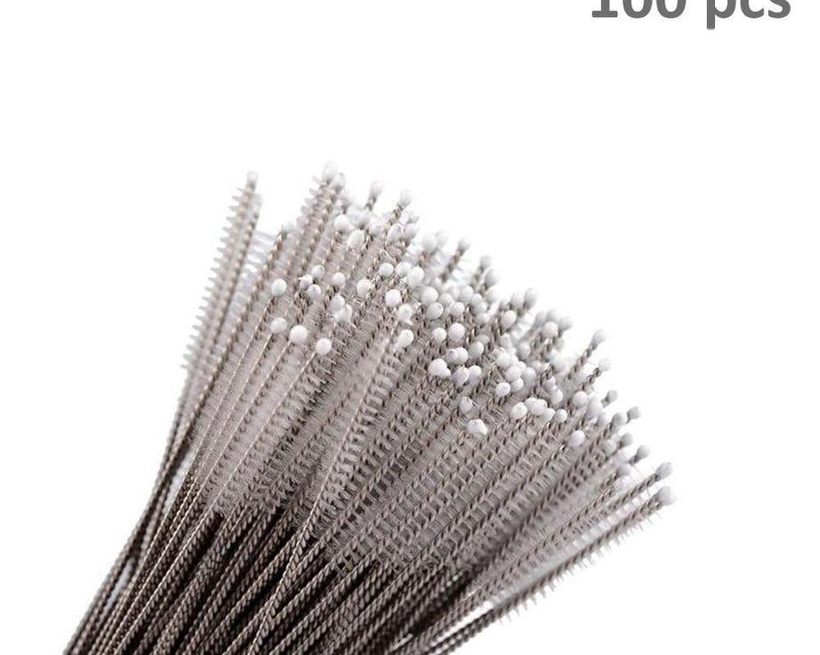 Stainless steel straw cleaning brush