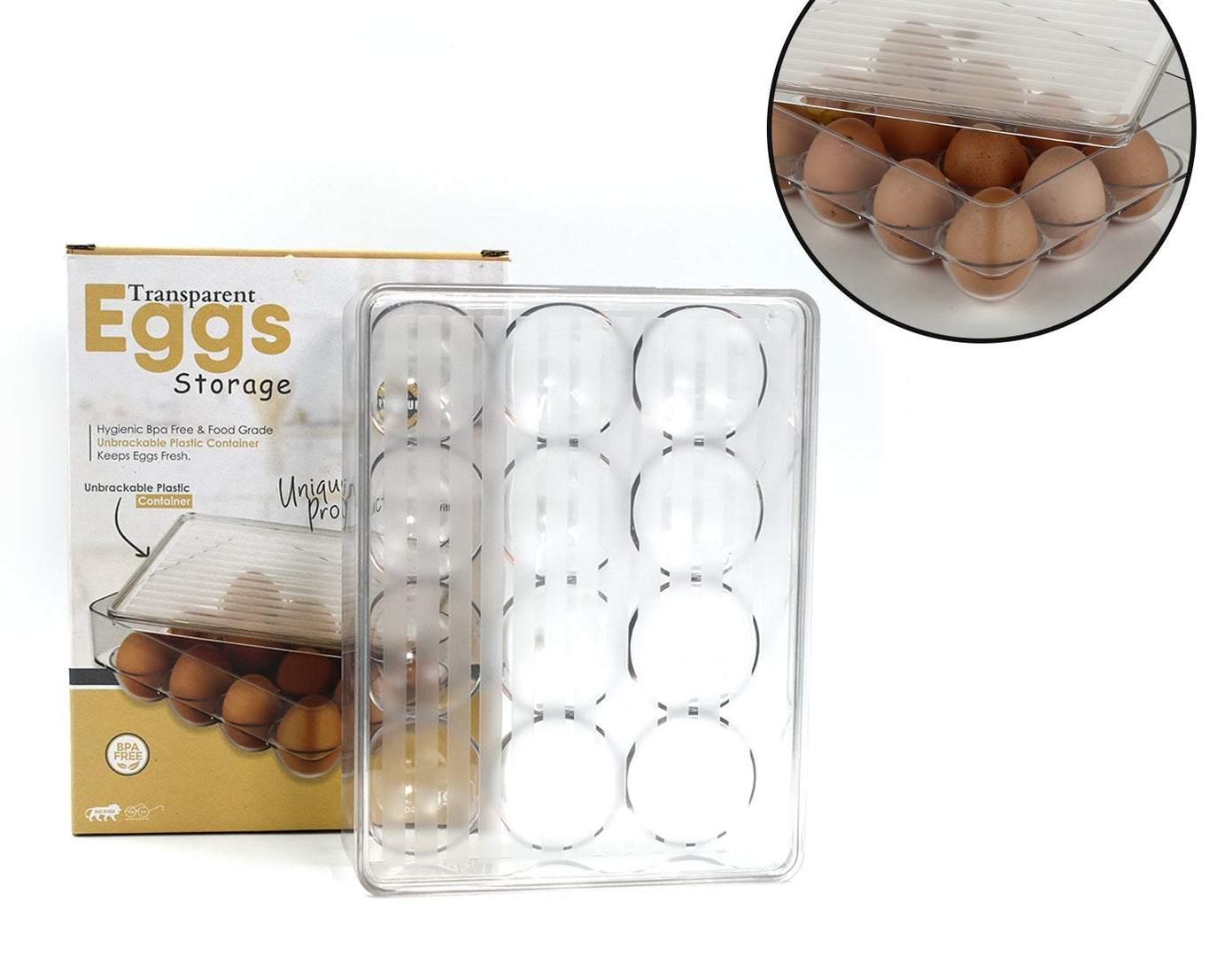 12-cavity egg holder for safe storage