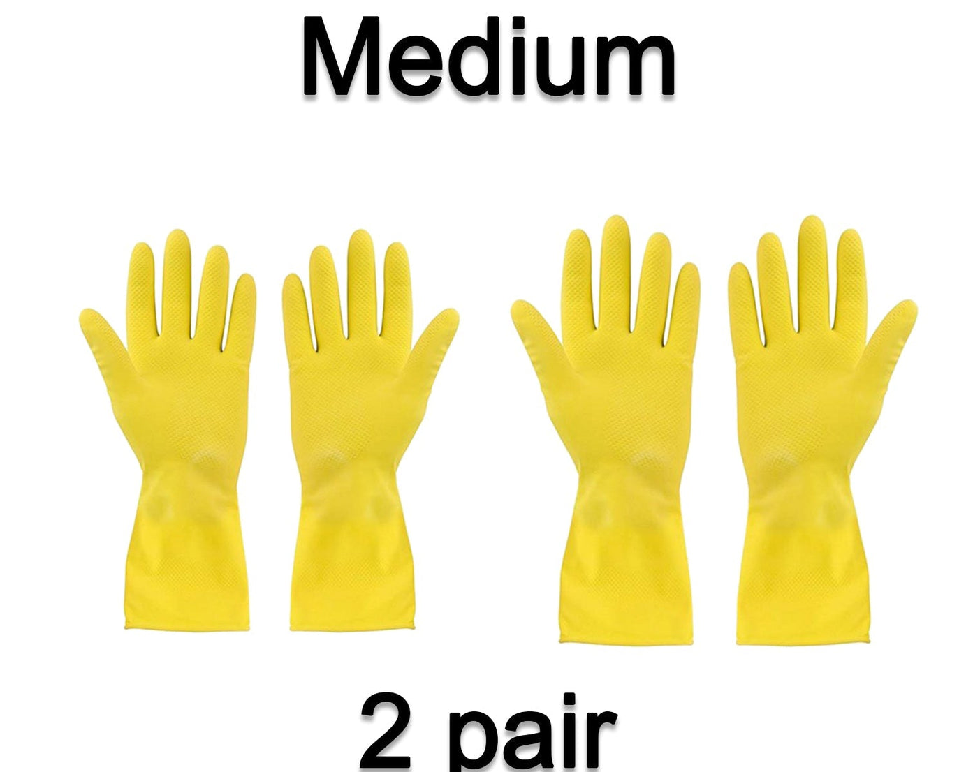 Yellow gloves for household and garden use