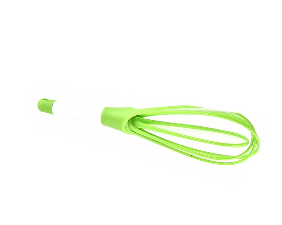Plastic whisk mixer for milk, coffee, eggs, and juice, with a balloon shape.