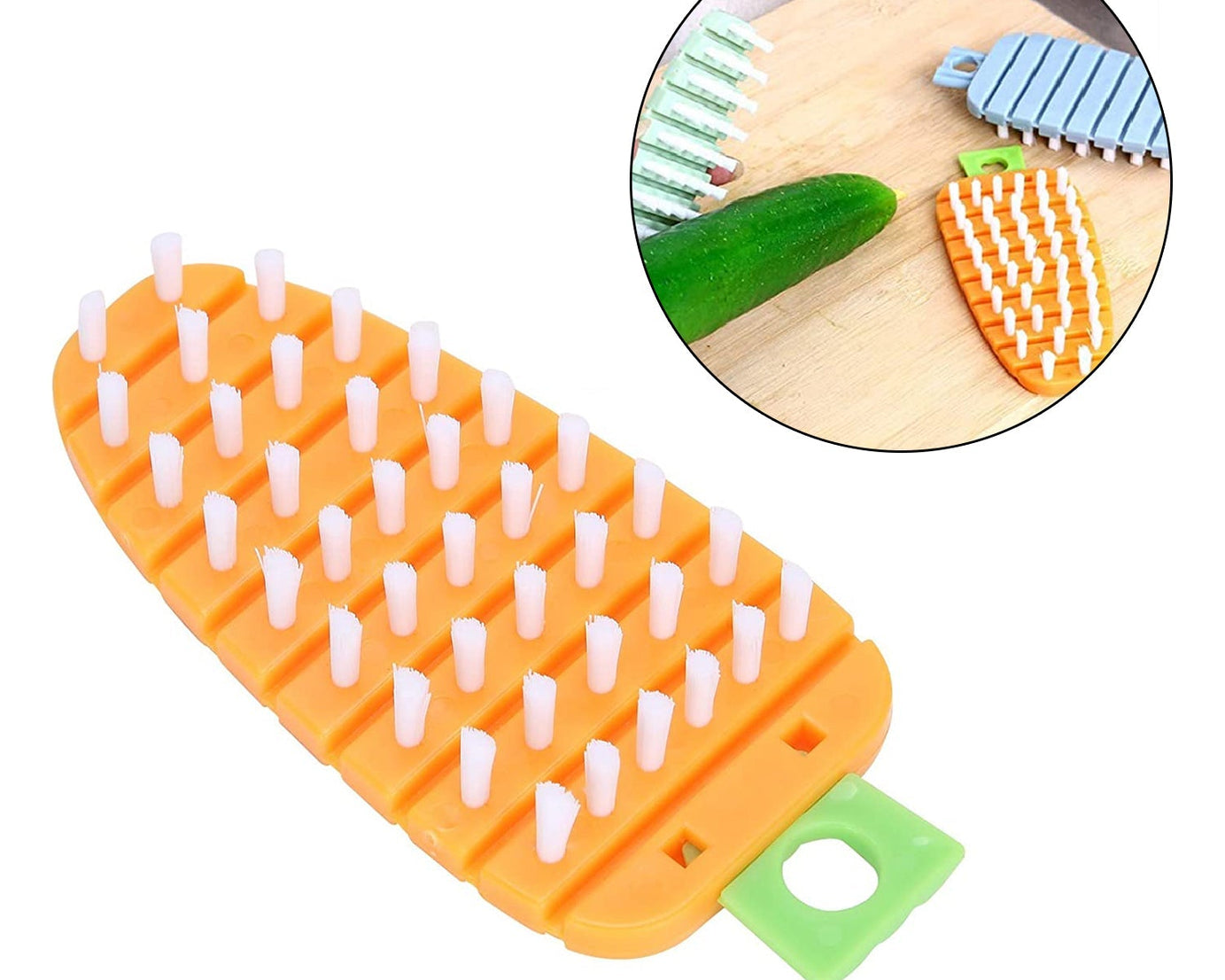 Vegetable Scrubbing Brush, Vegetable Scrubber Nonâ€‘Toxic Fruit Brush Carrot Shape Vegetable Brush for Potato for Vegetable