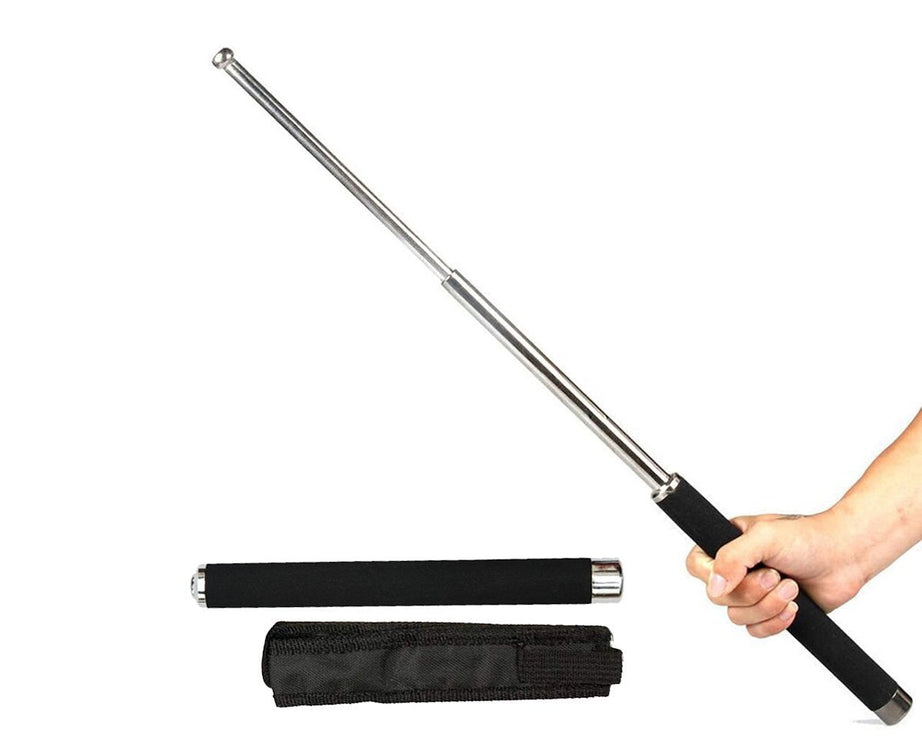 Collapsible self-defense stick extended