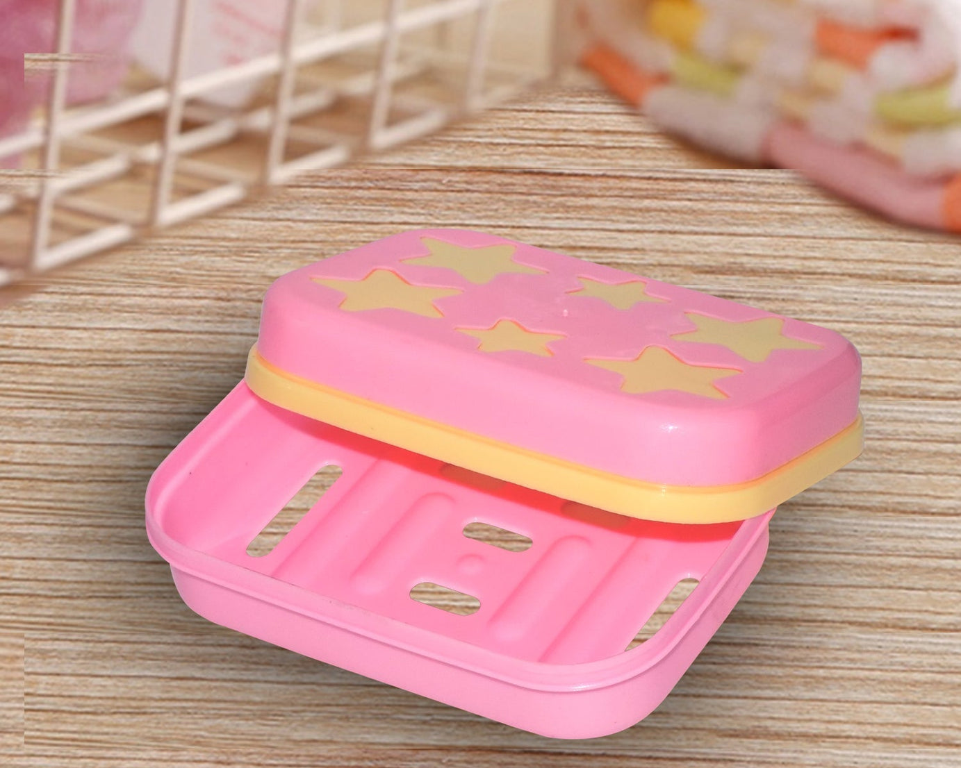 Unique star-shaped soap holder, self-design for modern bathrooms.