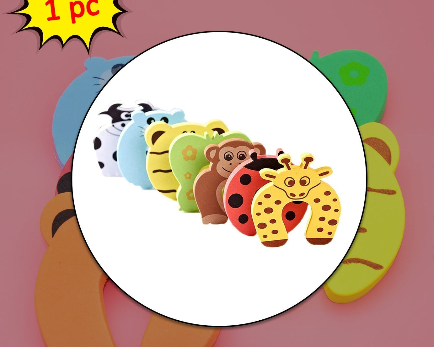 Durable mix door stopper, perfect for holding doors in place at home or office.