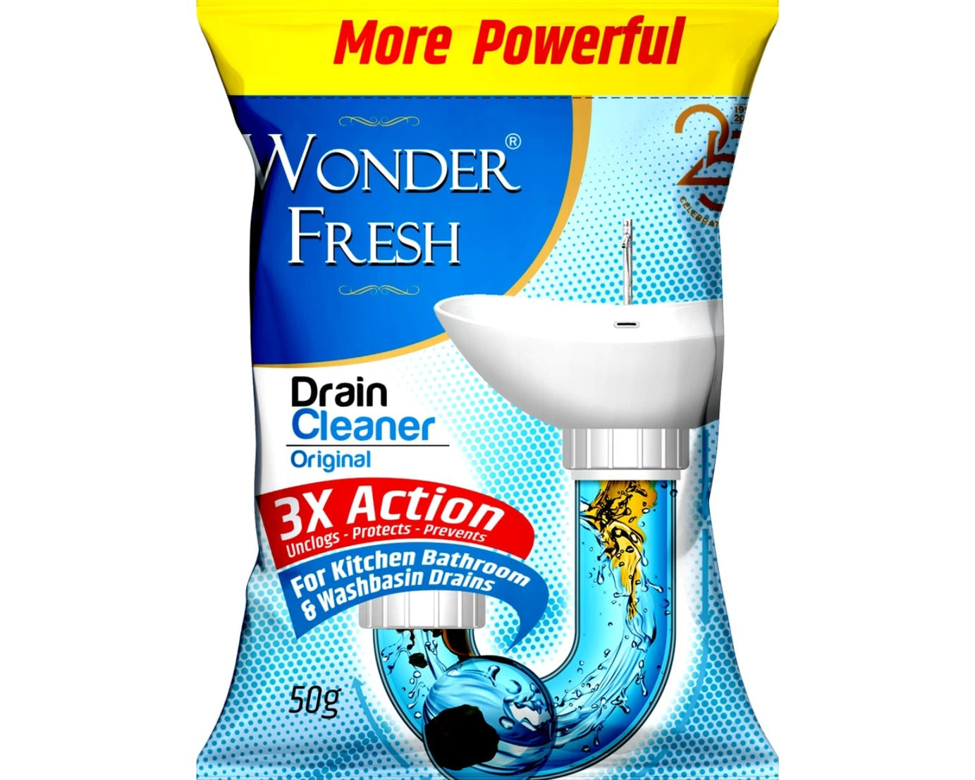 Drain cleaner powder for clear pipes