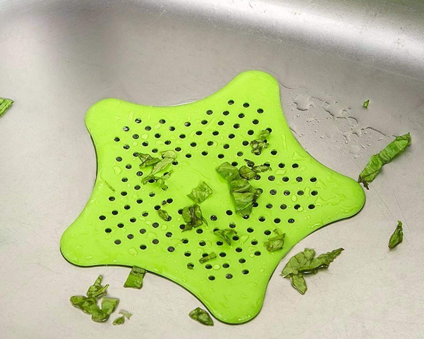 0830 Star Shape Suction Cup Kitchen Bathroom Sink Drain Strainer Hair Stopper Filter, Star Shaped Sink Filter Bathroom Hair Catcher, Drain Strainers Cover Trap Basin(Mix Color 1 Pc)