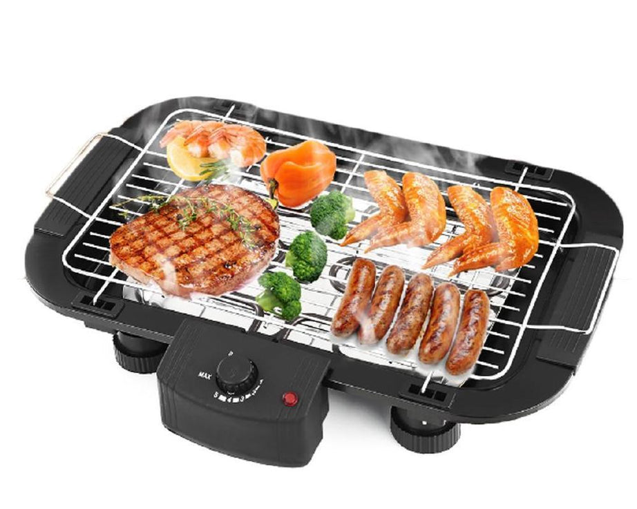 Smokeless indoor barbecue grill.