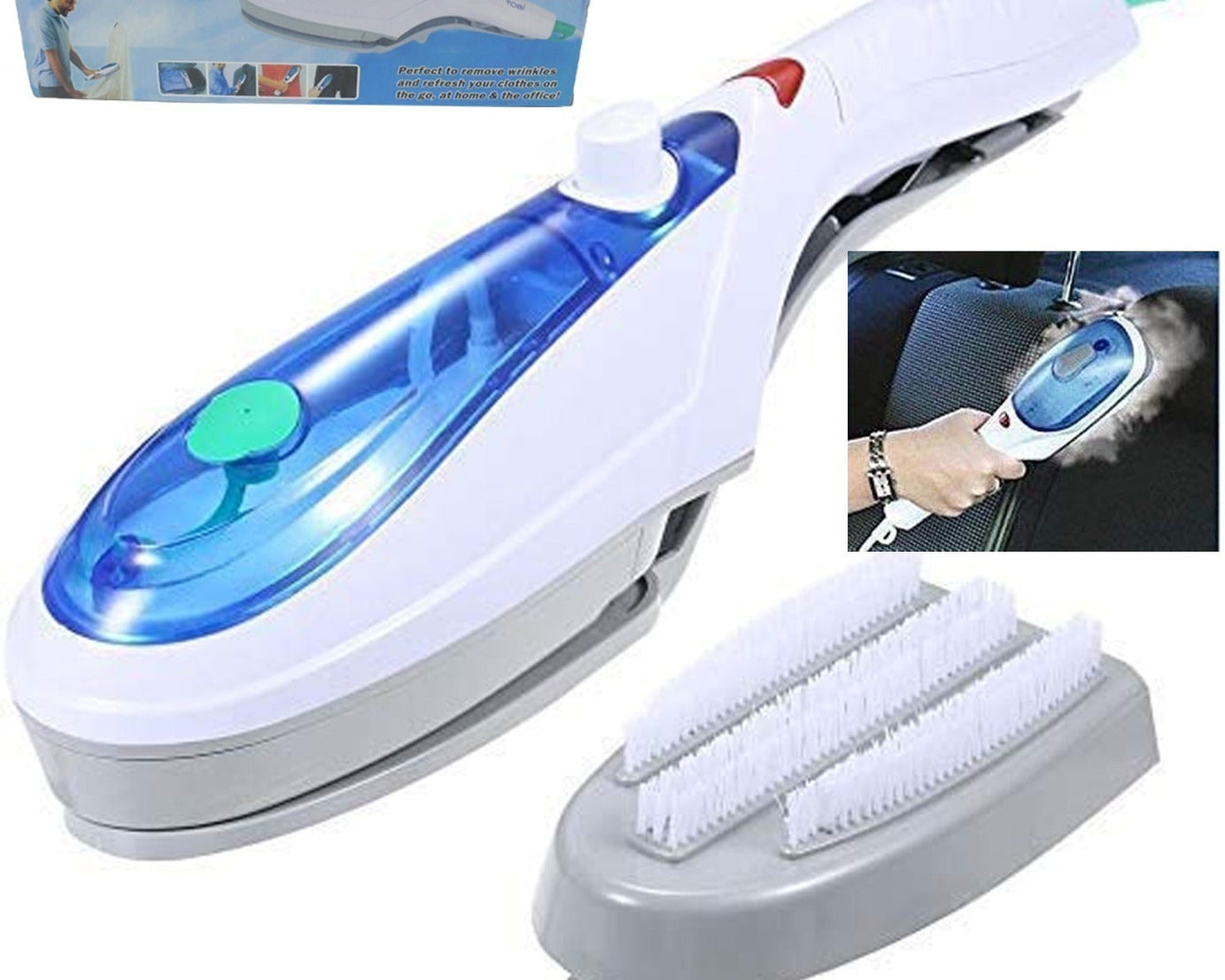Portable ironing machine,1 Set Steam Iron Hand Held Crease Removal Portable Ironing Clothes ABS Brush Plush Toy Garment Steamer for Home Steam Iron, for Clothes, Travel Steamer